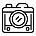 Device for recording images icon outline vector. Photographic digital camera