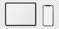 Device screen mockup. set of smartphone, tablet, laptop and monitor, blank screen mockup. Royalty Free Stock Photo