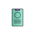 Device, smartphone color gradient vector icon