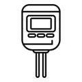 Device soil ph meter icon outline vector. Medical experiment