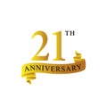 Ribbon anniversary 21th years logo