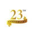 Ribbon anniversary 23th years logo Royalty Free Stock Photo