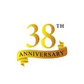 Ribbon anniversary 38th years logo