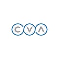 Initial letter CVA logo vector circle