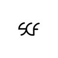Initial letter SCF logo vector Royalty Free Stock Photo
