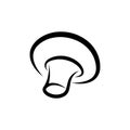 Abstract mushroom outline stroke logo icon