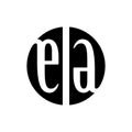 Initial letter ela circle logo vector