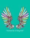 Wing Vector design. angel wing isolated Royalty Free Stock Photo