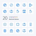 20 Devices Blue Color icon Pack like devices computers gadget hardware devices