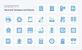 25 Devices Blue icon pack. Vector icons illustration