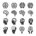 Brain icon set