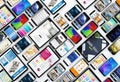 devices collection top view Royalty Free Stock Photo