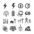 Electric icon set Royalty Free Stock Photo