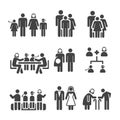 family icon set Royalty Free Stock Photo