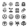 Fertilizer icon set Royalty Free Stock Photo