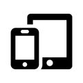 Devices Icon Vector Symbol Design Illustration Royalty Free Stock Photo