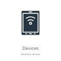 Devices icon vector. Trendy flat devices icon from electronic devices collection isolated on white background. Vector illustration Royalty Free Stock Photo