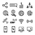 Internet and network icon set