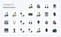 25 Devices Line Filled Style icon pack Royalty Free Stock Photo