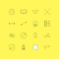 Devices linear icon set.