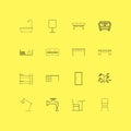 Devices linear icon set. Royalty Free Stock Photo