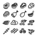 Meat icon set