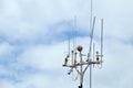Devices meteorological station on the background of the cloudy sky Royalty Free Stock Photo