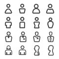 Person icon set