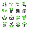 Plant icon set