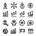 Population icon set Royalty Free Stock Photo
