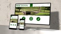 Devices responsive with responsive website design