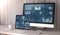 Devices responsive on workspace stock data