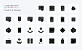 25 Devices Solid Glyph icon pack