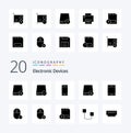 20 Devices Solid Glyph icon Pack like devices add gadget iphone gadget