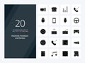 20 Devices Solid Glyph icon for presentation