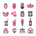 Strawberry icon set