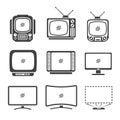 Television icon set