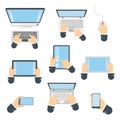 Devices top view. Royalty Free Stock Photo
