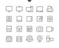 Devices UI Pixel Perfect Well-crafted Vector Thin Line Icons 48x48 Ready for 24x24 Grid for Web Graphics and Apps with Royalty Free Stock Photo