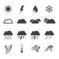 Weather icon set Royalty Free Stock Photo