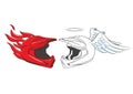 Devil and Angel Helmet Motocross