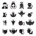 Devil & Angel icon set