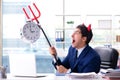 The devil angry businessman in the office Royalty Free Stock Photo
