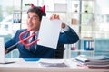 The devil angry businessman in the office Royalty Free Stock Photo