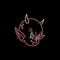 DEVIL BABY HEAD NEON COLOR BLACK