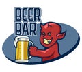 Devil Beer Bar Royalty Free Stock Photo