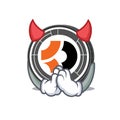 Devil Bitcoin Dark mascot cartoon