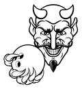 Devil Bowling Sports Mascot Royalty Free Stock Photo