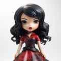 Scarlett: Artgerm Style Vinyl Toy With Black Hair And Red