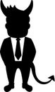 Devil Businessman Shadow Color Illustration Royalty Free Stock Photo